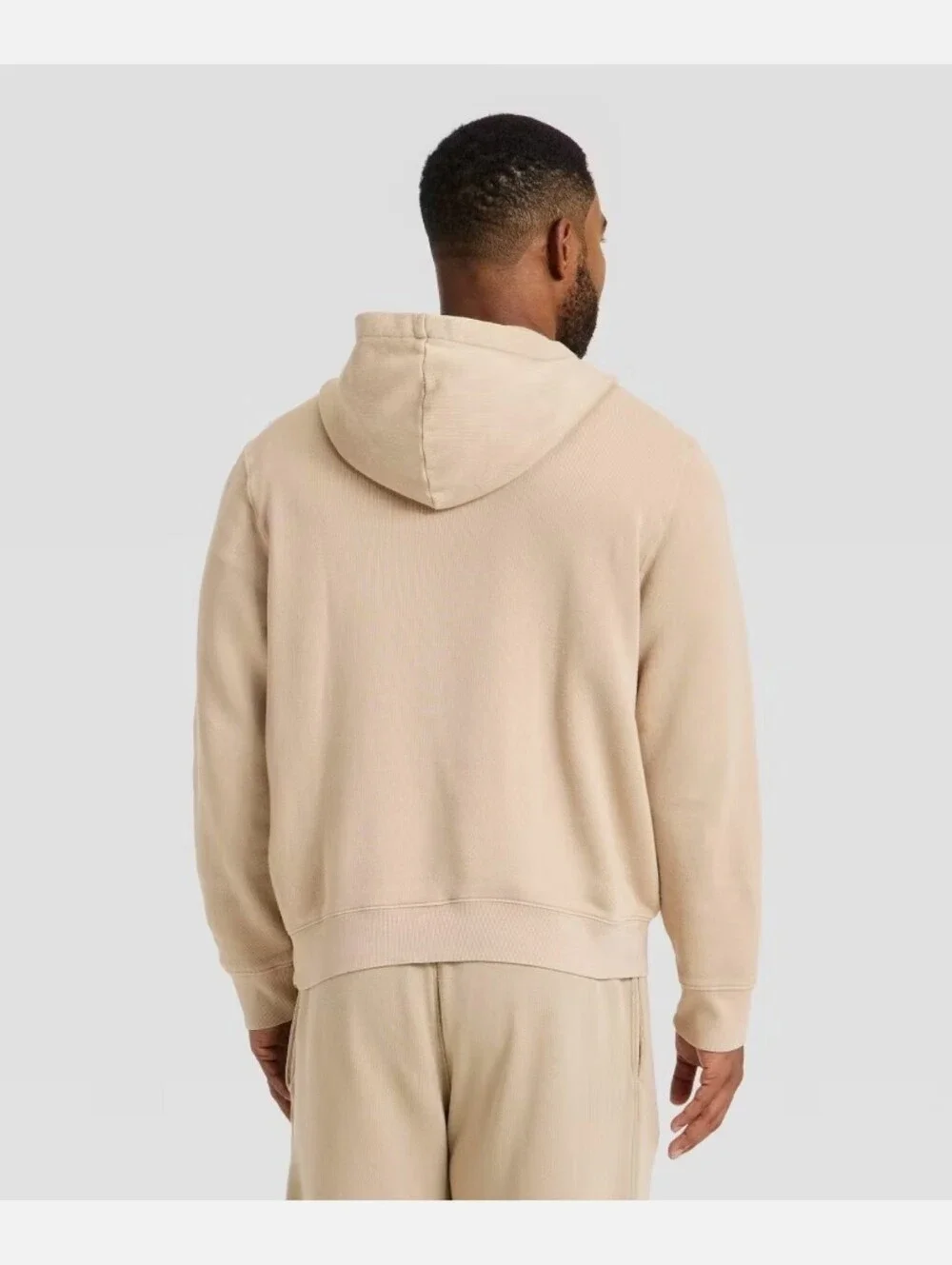 ALL In Motion Men French Terry Pullover Hoodie Tan Size L